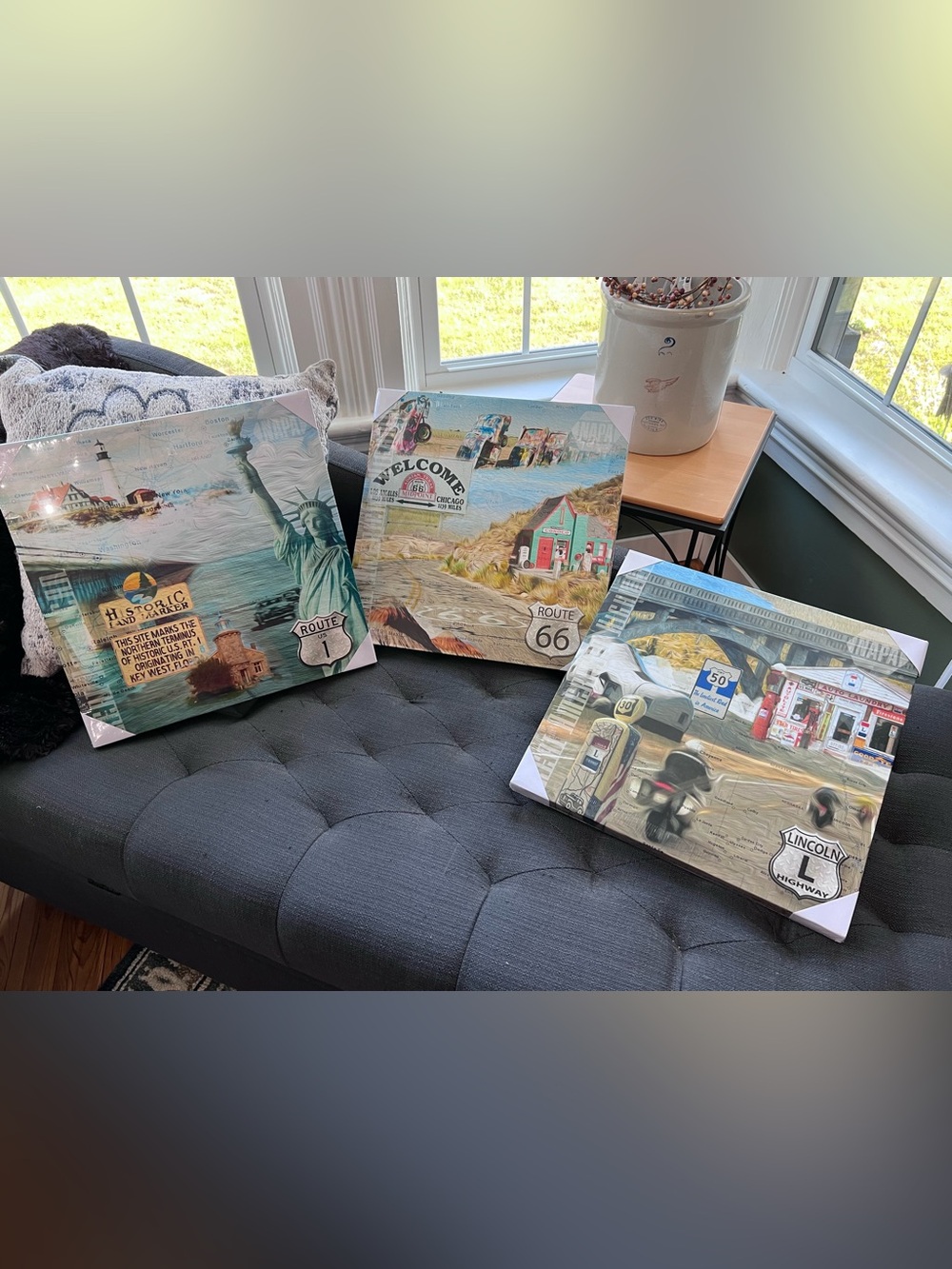 Set 3 Route 66 Canvas Prints- NIP 🇺🇸